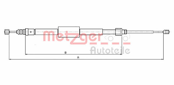 Metzger 10.6689 Cable Pull, parking brake 106689: Buy near me in Poland at 2407.PL - Good price!