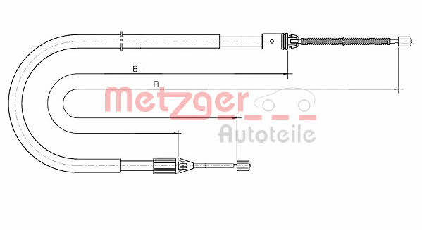 Metzger 10.6691 Трос стояночного тормоза 106691: Отличная цена - Купить в Польше на 2407.PL!