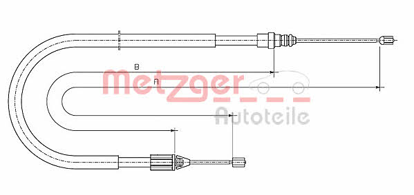 Metzger 10.6696 Cable Pull, parking brake 106696: Buy near me in Poland at 2407.PL - Good price!