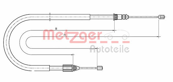 Metzger 10.6699 Трос стояночного тормоза, левый 106699: Отличная цена - Купить в Польше на 2407.PL!