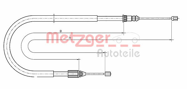Metzger 10.6699 Трос гальма стоянки, лівий 106699: Приваблива ціна - Купити у Польщі на 2407.PL!
