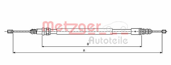 Metzger 10.6775 Cable Pull, parking brake 106775: Buy near me in Poland at 2407.PL - Good price!