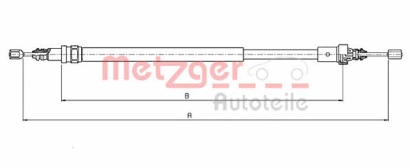 Metzger 10.6776 Cable Pull, parking brake 106776: Buy near me in Poland at 2407.PL - Good price!