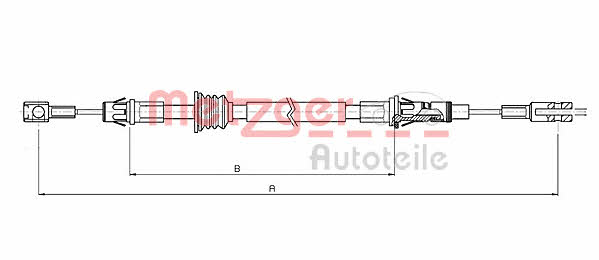 Metzger 10.6852 Трос стояночного тормоза 106852: Отличная цена - Купить в Польше на 2407.PL!