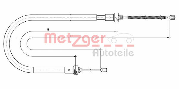 Metzger 10.6890 Cable Pull, parking brake 106890: Buy near me in Poland at 2407.PL - Good price!