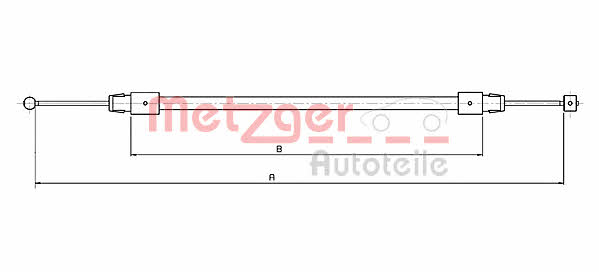 Metzger 10.7633 Linka hamulca tył 107633: Dobra cena w Polsce na 2407.PL - Kup Teraz!