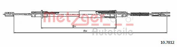 Metzger 10.7812 Cable Pull, parking brake 107812: Buy near me in Poland at 2407.PL - Good price!