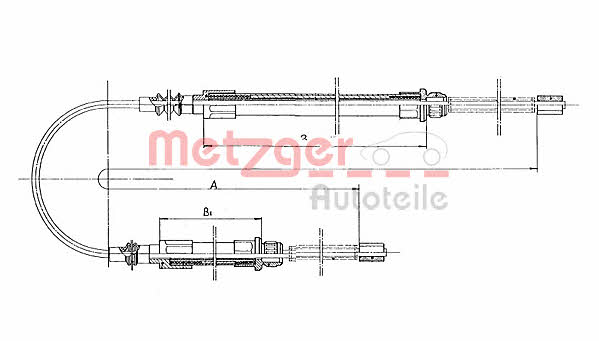 Metzger 1171.1 Cable Pull, parking brake 11711: Buy near me in Poland at 2407.PL - Good price!