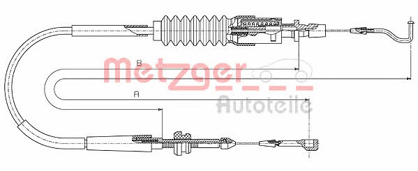 Metzger 14.4305 Accelerator cable 144305: Buy near me in Poland at 2407.PL - Good price!