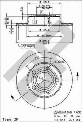 Metzger 14704 Brake disc 14704: Buy near me in Poland at 2407.PL - Good price!