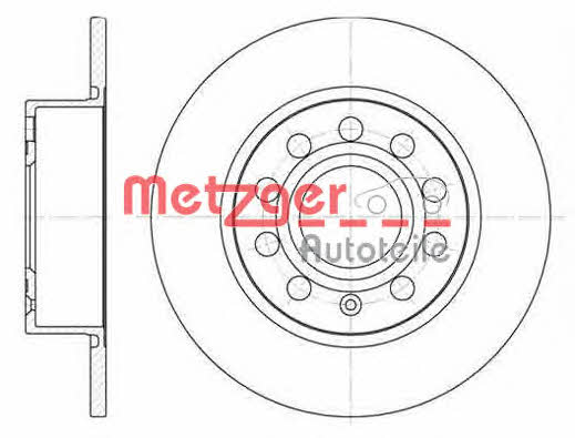 Metzger 14861 V Тормозной диск задний невентилируемый 14861V: Отличная цена - Купить в Польше на 2407.PL!