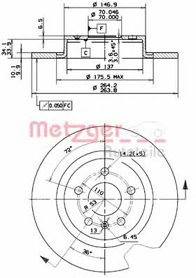 Metzger 14933 Bremsscheibe 14933: Kaufen Sie zu einem guten Preis in Polen bei 2407.PL!