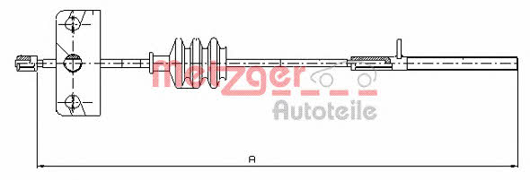 Metzger 1651.10 Cable Pull, parking brake 165110: Buy near me in Poland at 2407.PL - Good price!