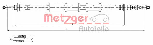 Metzger 1651.22 Трос стояночного тормоза 165122: Отличная цена - Купить в Польше на 2407.PL!