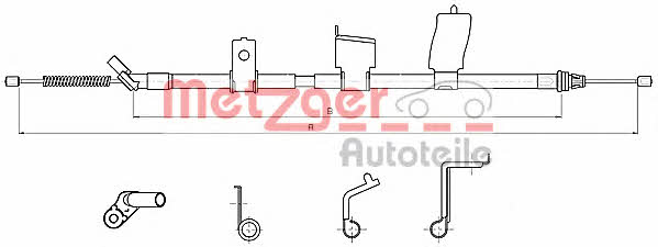 Metzger 17.0347 Cable Pull, parking brake 170347: Buy near me in Poland at 2407.PL - Good price!