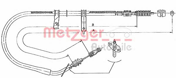Metzger 17.068 Cable Pull, parking brake 17068: Buy near me in Poland at 2407.PL - Good price!