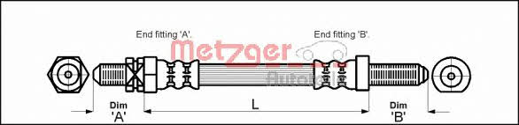 Metzger 4112102 Brake Hose 4112102: Buy near me in Poland at 2407.PL - Good price!