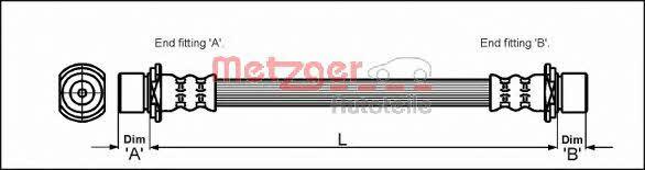 Metzger 4112210 Brake Hose 4112210: Buy near me in Poland at 2407.PL - Good price!