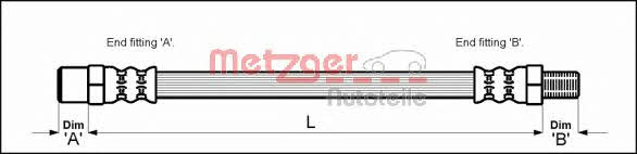 Metzger 4112301 Тормозной шланг 4112301: Купить в Польше - Отличная цена на 2407.PL!