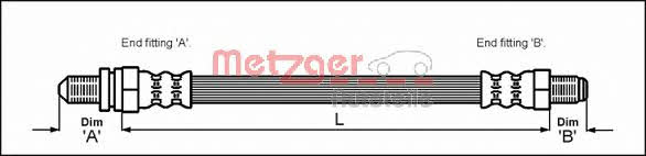 Metzger 4112502 Brake Hose 4112502: Buy near me in Poland at 2407.PL - Good price!