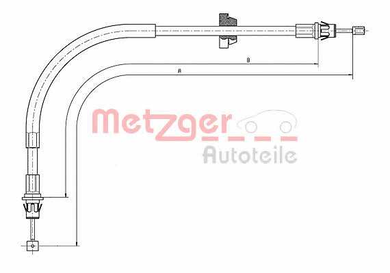 Metzger 11.5571 Cable Pull, parking brake 115571: Buy near me in Poland at 2407.PL - Good price!
