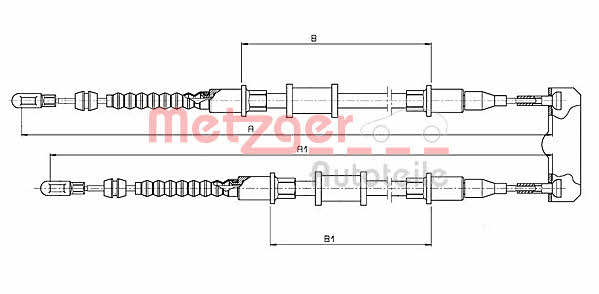 Metzger 11.5856 Трос стояночного тормоза 115856: Отличная цена - Купить в Польше на 2407.PL!