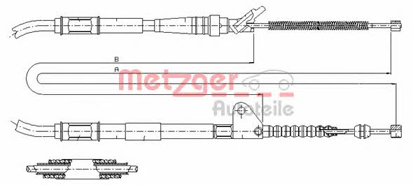 Metzger 17.1468 Seilzug, feststellbremse 171468: Kaufen Sie zu einem guten Preis in Polen bei 2407.PL!