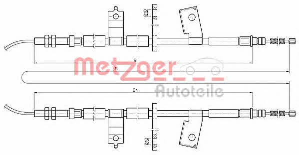 Metzger 17.3513 Трос стояночного тормоза 173513: Отличная цена - Купить в Польше на 2407.PL!