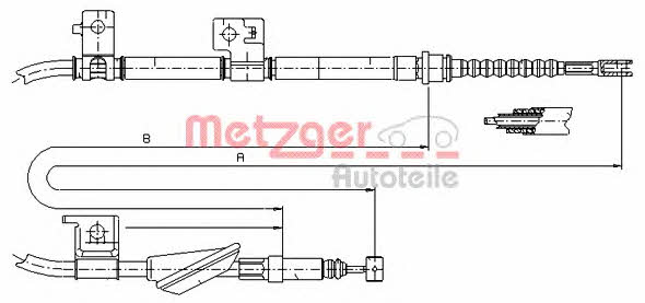 Metzger 17.4034 Трос стояночного тормоза 174034: Отличная цена - Купить в Польше на 2407.PL!