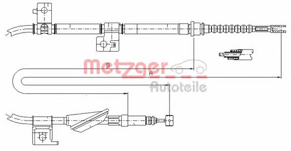 Metzger 17.4035 Трос стояночного тормоза 174035: Отличная цена - Купить в Польше на 2407.PL!