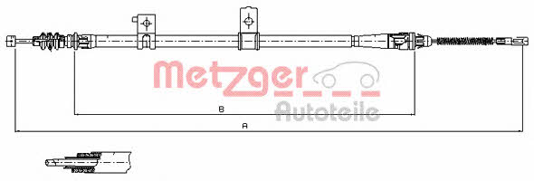 Metzger 17.6032 Seilzug, feststellbremse 176032: Kaufen Sie zu einem guten Preis in Polen bei 2407.PL!