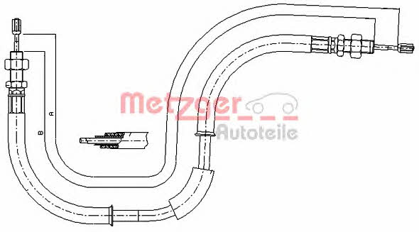 Metzger 17.6105 Cable Pull, parking brake 176105: Buy near me in Poland at 2407.PL - Good price!