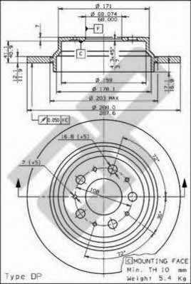 Metzger 19080 V Brake disc 19080V: Buy near me in Poland at 2407.PL - Good price!