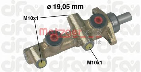 Metzger 202-138 Brake Master Cylinder 202138: Buy near me in Poland at 2407.PL - Good price!