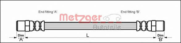 Metzger 4113671 Тормозной шланг 4113671: Отличная цена - Купить в Польше на 2407.PL!