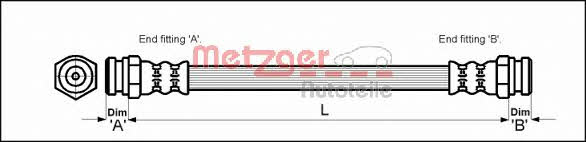 Metzger 4114702 Brake Hose 4114702: Buy near me in Poland at 2407.PL - Good price!