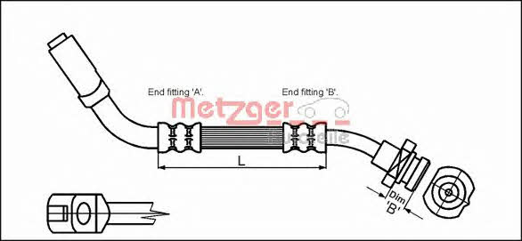 Metzger 4114723 Brake Hose 4114723: Buy near me in Poland at 2407.PL - Good price!