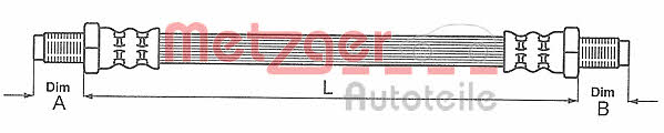 Metzger 4118376 Brake Hose 4118376: Buy near me in Poland at 2407.PL - Good price!