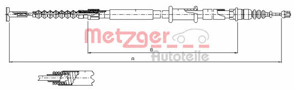 Metzger 461.12 Трос гальма стоянки 46112: Приваблива ціна - Купити у Польщі на 2407.PL!