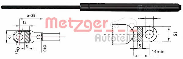 Metzger 2110213 Sprężyna gazowa pokrywy silnika 2110213: Dobra cena w Polsce na 2407.PL - Kup Teraz!