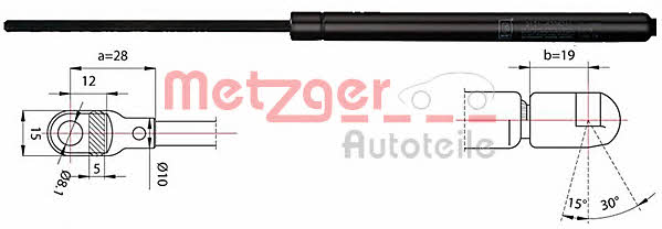 Metzger 2110367 Sprężyna gazowa bagażnika 2110367: Dobra cena w Polsce na 2407.PL - Kup Teraz!