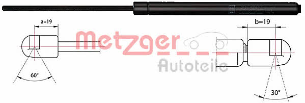 Metzger 2110476 Spring gas rear window 2110476: Buy near me in Poland at 2407.PL - Good price!