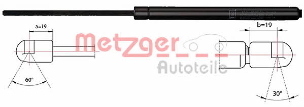 Metzger 2110516 Sprężyna gazowa bagażnika 2110516: Dobra cena w Polsce na 2407.PL - Kup Teraz!
