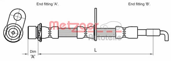 Metzger 4110009 Тормозной шланг 4110009: Отличная цена - Купить в Польше на 2407.PL!