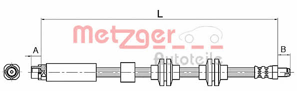 Metzger 4110143 Przewód hamulcowy elastyczny 4110143: Atrakcyjna cena w Polsce na 2407.PL - Zamów teraz!
