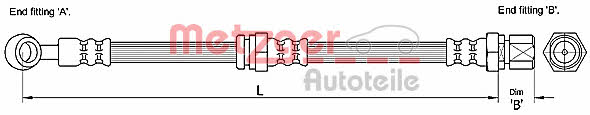 Metzger 4110191 Brake Hose 4110191: Buy near me in Poland at 2407.PL - Good price!