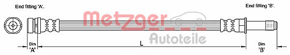 Metzger 4110231 Brake Hose 4110231: Buy near me in Poland at 2407.PL - Good price!