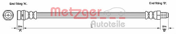 Metzger 4110237 Тормозной шланг 4110237: Отличная цена - Купить в Польше на 2407.PL!