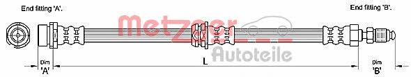 Metzger 4110240 Тормозной шланг 4110240: Отличная цена - Купить в Польше на 2407.PL!