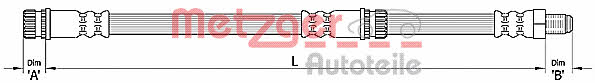 Metzger 4110266 Przewód hamulcowy elastyczny 4110266: Dobra cena w Polsce na 2407.PL - Kup Teraz!